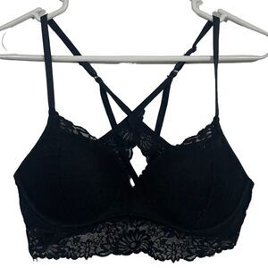 Victoria’s Secret PINK Black Lace Push Up Bralette